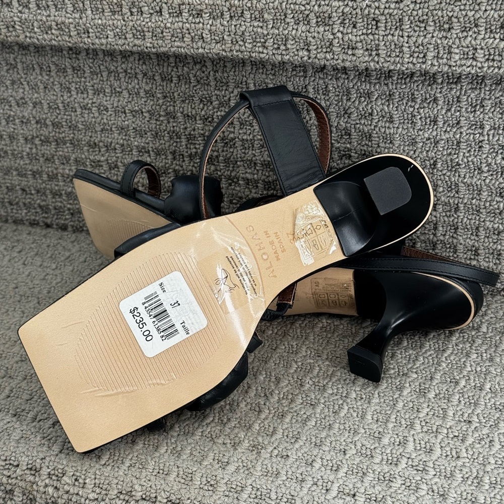 ALOHAS Black Strappy Heels - Picture 5 of 5